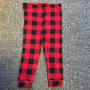 NWT Christmas Plaid Chick Peas Pajama Pants size 12 months in red buffalo plaid